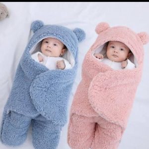 Cozy Bear Baby Swaddle Blankets - Set of 2